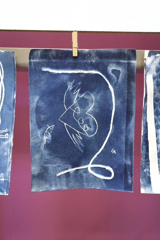 Le cyanotype une fois rincé