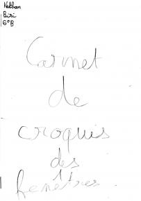 Les carnets de croquis, couverture décorée 1.