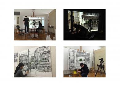 Il s'agit de notre processus de création en animation image par image en aquarelle et avec une caméra fixe.