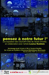 Affiche Expo Pensez à notre futur - Louisa Raddatz