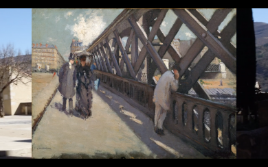 peinture de Gustave Caillebotte: le Pont de l'Europe