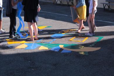 jeu de formes au sol