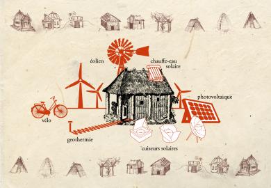 cabanes imaginées et outillage éco-résilient