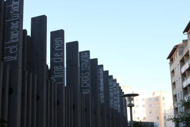 Extrait d'installation d'écriture, quartier Moulin à Vent, Lyon