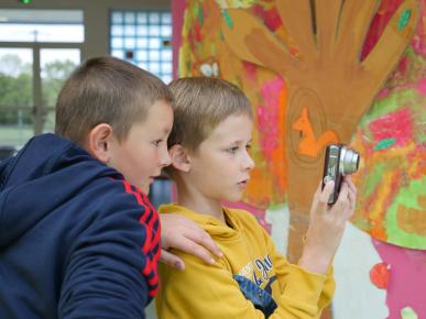 Pendant l'atelier photo