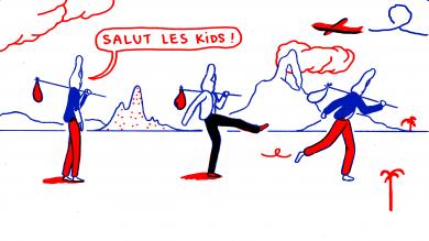 dessin bleu et rouge