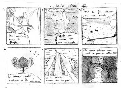 Planche finale "décors parlants" de Alix Ségui.