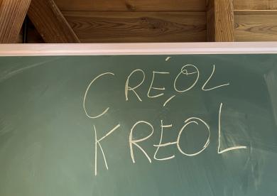 Extrait d’écriture créole au tableau