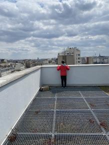 Photo personnelle prise depuis le toit du bâtiment du 47 rue la Chapelle (26 avril 2024)